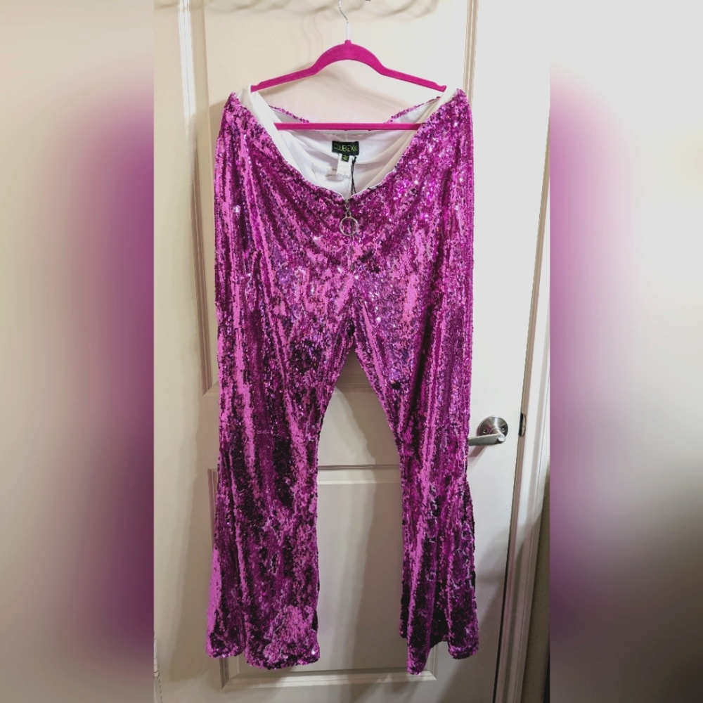 CLUBEXX Sequin Flaired Pants
